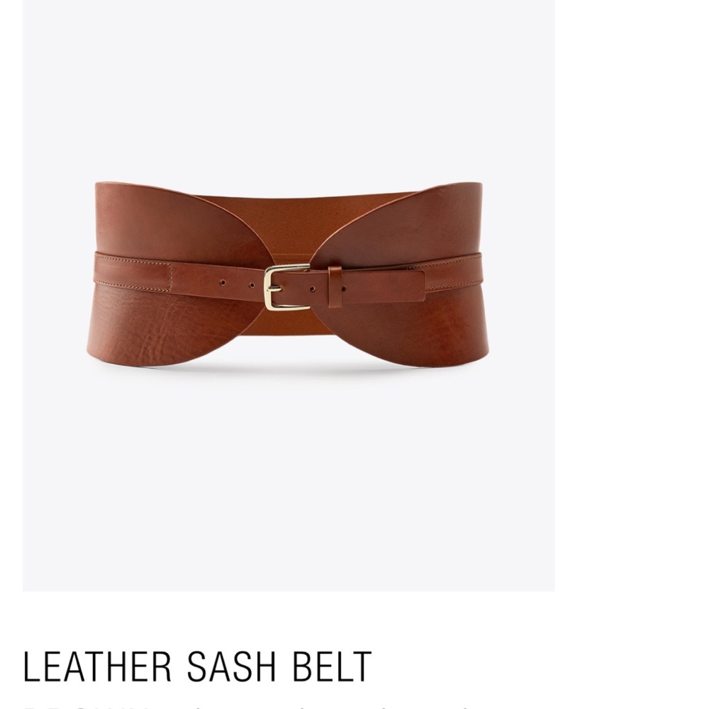 Zara Leather Sash Belt OS NWT